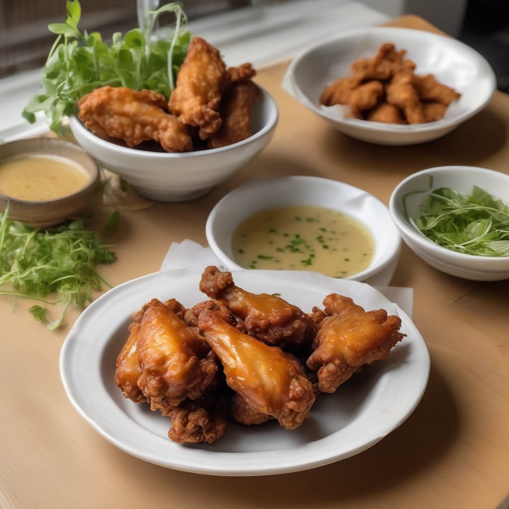 Deep-Fried Chicken Wings with Butter / Canh Ga Chien Bo (5 Pieces)