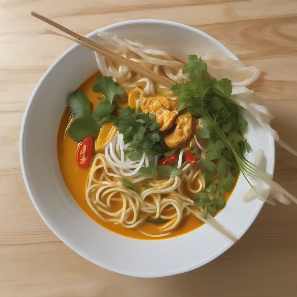 Green, Red, Yellow - Curry Noodle Soup