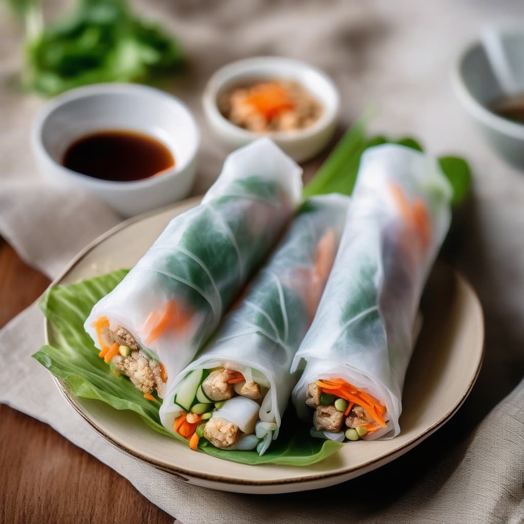 Tofu Fresh Rolls / Goi Cuon Dau Hu (2 Rolls)