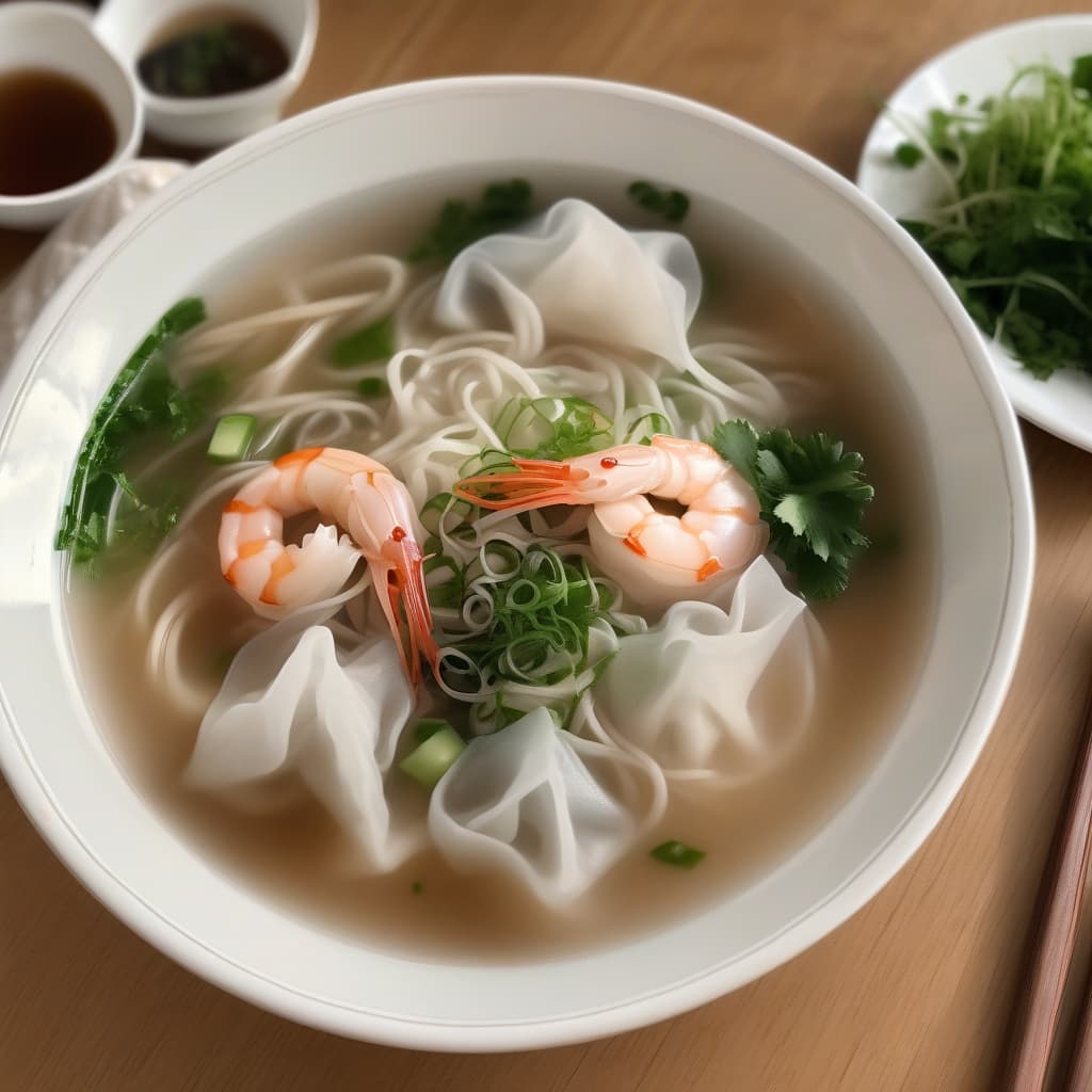 Rice Noodle and Wonton Soup / Hu Tieu Wonton