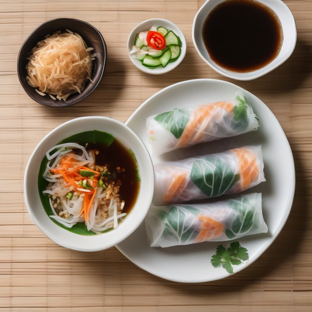Grilled Pork Fresh Rolls / Goi Cuon Thit Heo Nuong (2 Rolls)