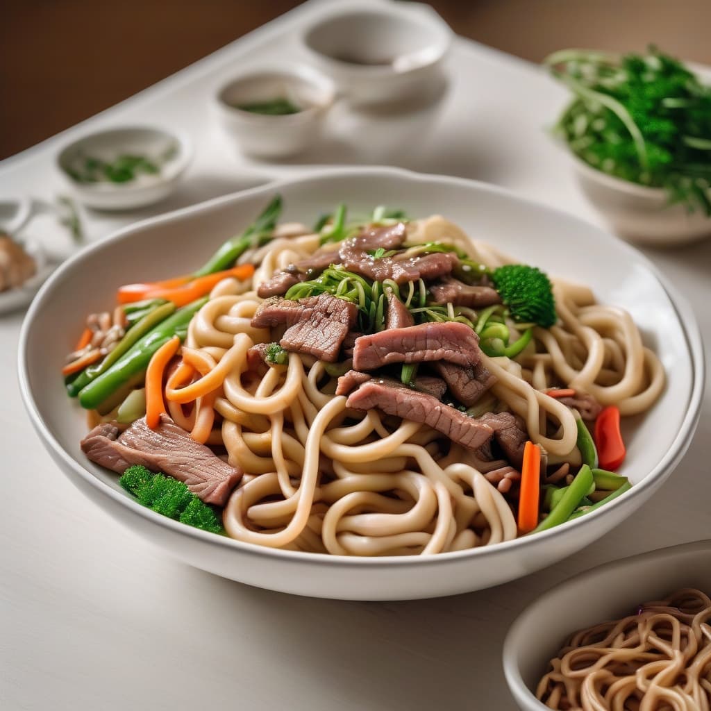 Beef Udon Stir Fried
