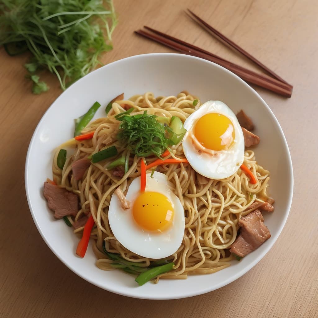 Stir-Fried Chow Mein Noodles / Mi Xao