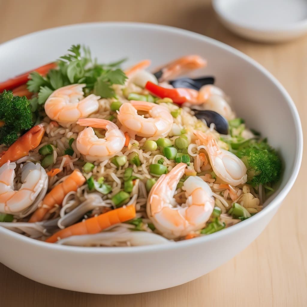 Stir-Fried Rice Noodles Mixed Vegetables / Hu Tieu Xao