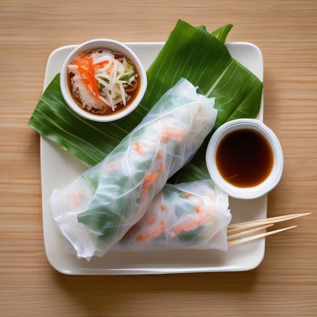 Grilled Chicken Fresh Rolls / Goi Cuon Ga Nuong (2 Rolls)
